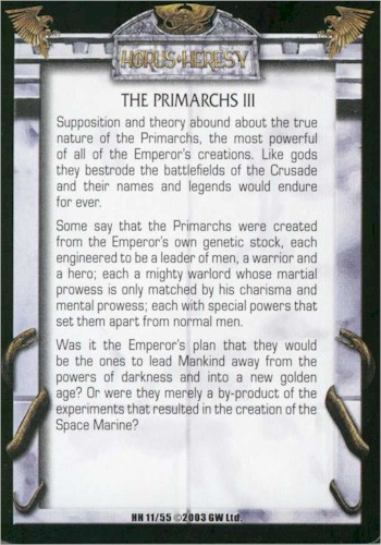 The Primarchs III